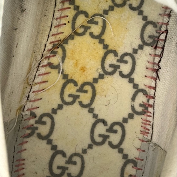 Rare find! Gucci Mens GG Silver Metallic High Top Sneaker - Size 44 EU/11 US - Picture 14 of 14